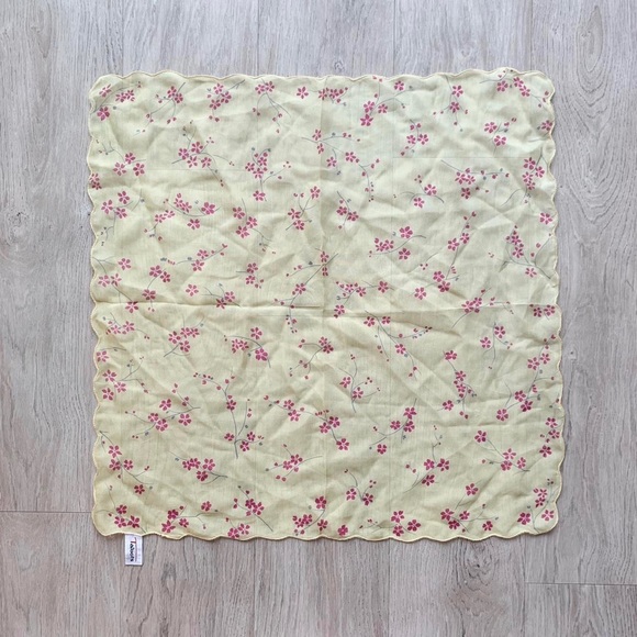 Vintage Accessories - Vintage retro 90s dainty floral small scarf